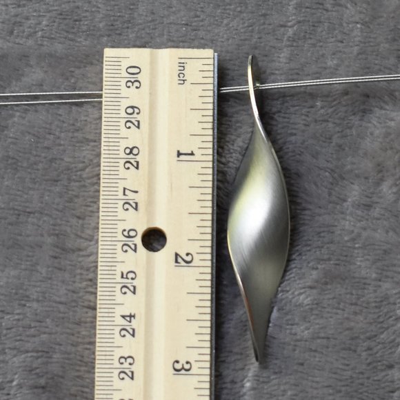 Silver Twist Necklace on Double Wire Chain - Picture 7 of 11